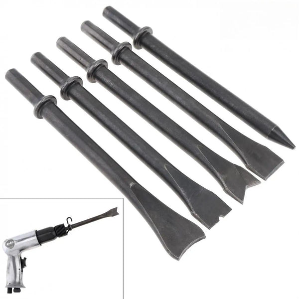 5pcs/lot Accessories Hard 45# Steel Solid Long Air Chisel Impact Head Support Pneumatic Tool