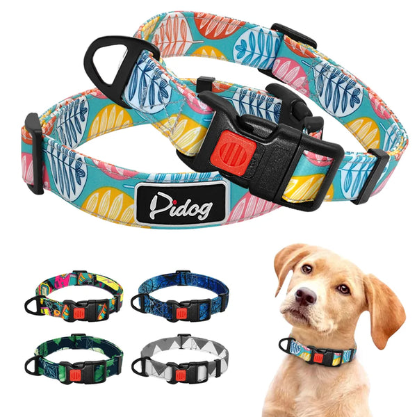 5 Colors Collar Dog Nylon Printed Pet Puppy Dog Collar