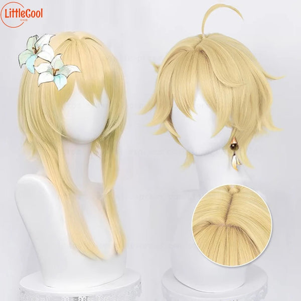 Traveler Cosplay Aether Lumine Cosplay Wig