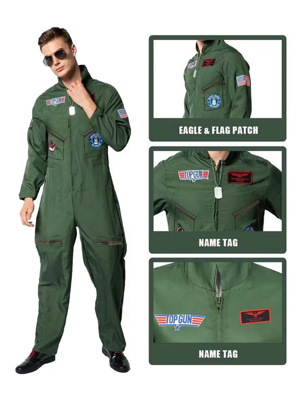 Top Gun Movie Cosplay American Airforce Uniform Halloween Costumes