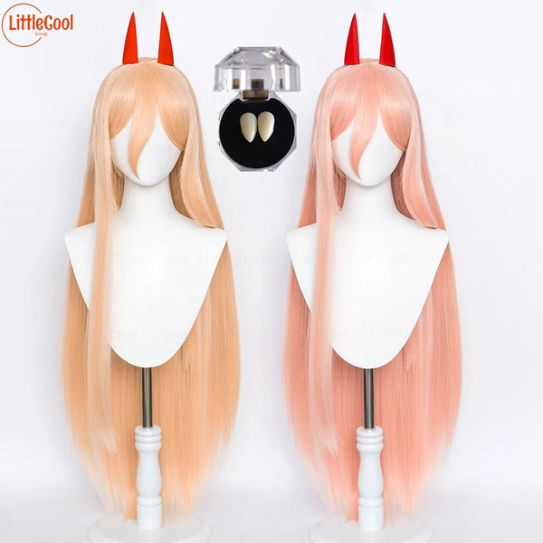 Long Orange Pink Heat Resistant Synthetic Hair Party Role Play Wigs