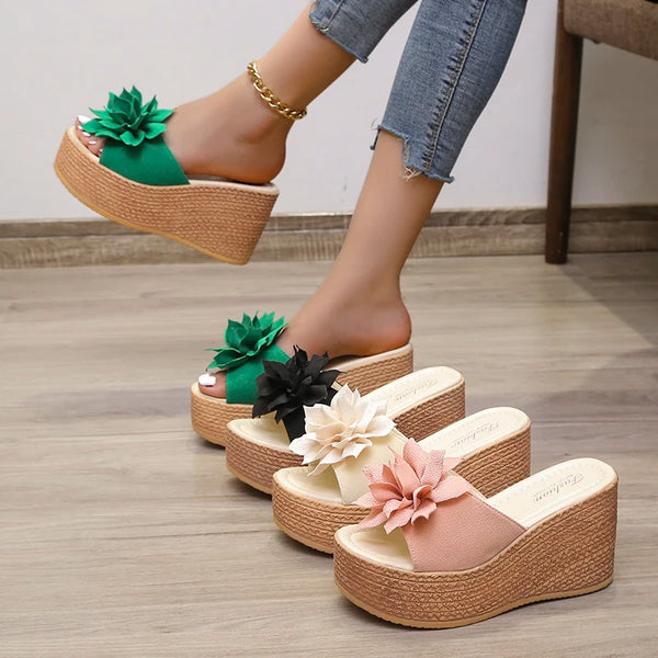 Women Platform Slippers  Wedges Sandals