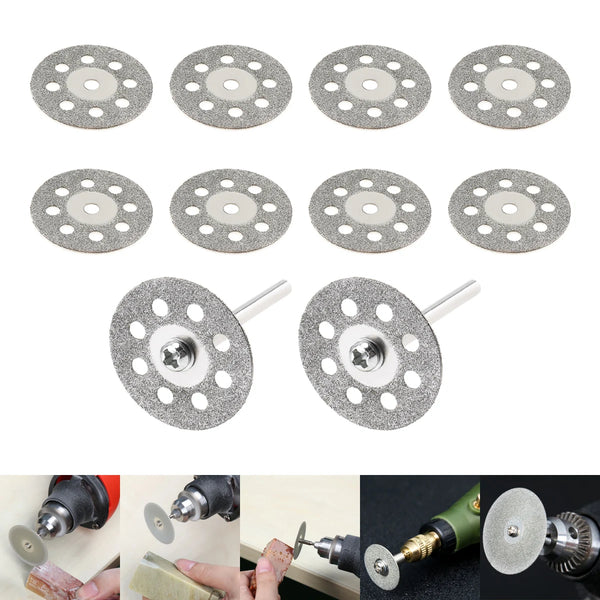 10pcs/set 25mm Circular Saw Blade Rotary Power Tool Kit with Disc Holes and Fixed Rods