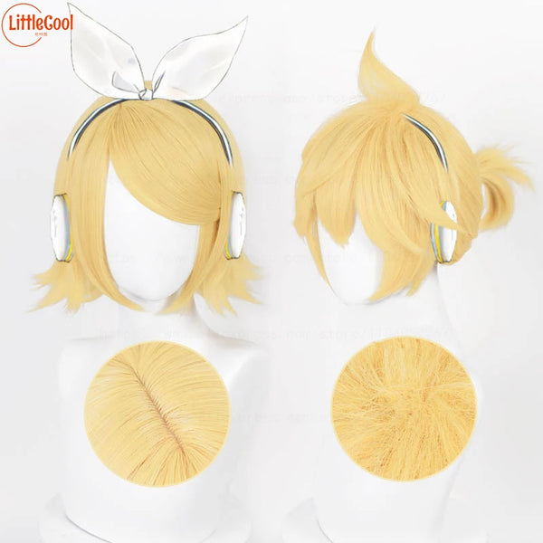 Rin Len Cosplay Wig Short Light Golden  Cosplay Wigs