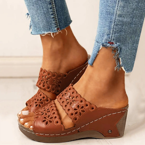 Womens Studded Sandals Size 8 Women Solid Slip On Casual Open Toe Wedges