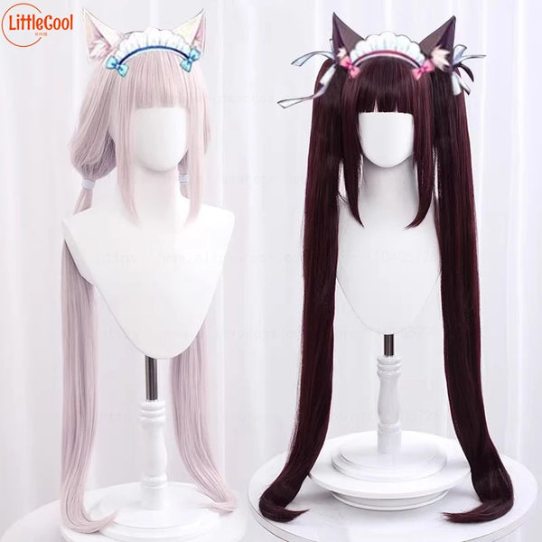 Anime NEKOPARA Vanilla Chocola Cosplay Wig 100cm