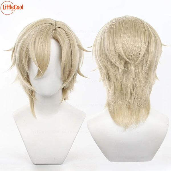 HSR Aventurine Cosplay Wig 40cm Cosplay Wigs