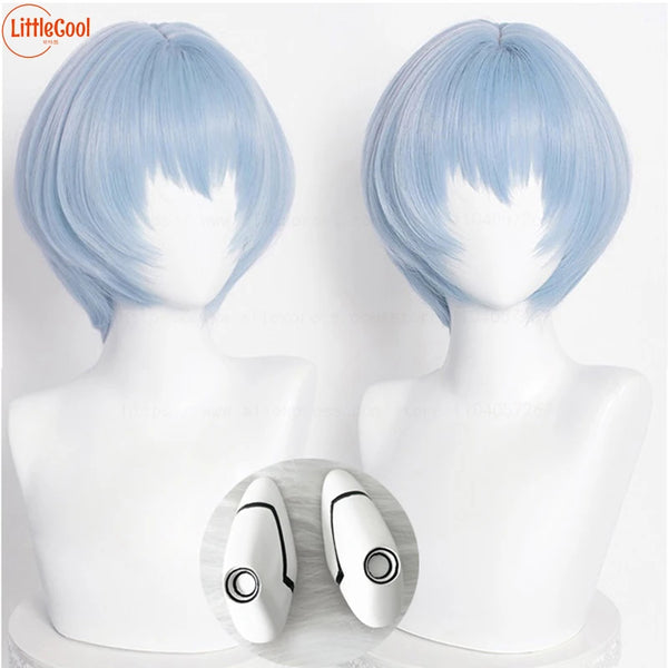 Ayanami Rei Cosplay Wig EVA Short Light Blue Heat  Cosplay Wigs